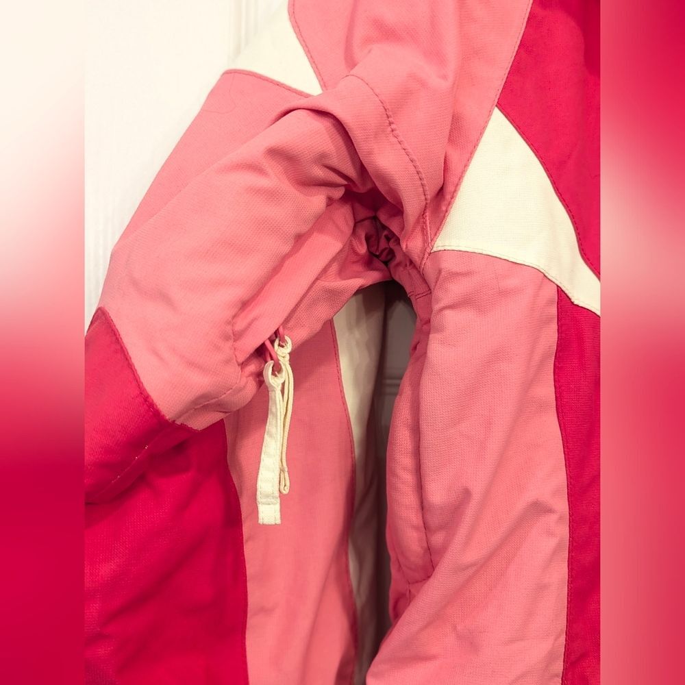 New Red Ledge Girl Fury Insulated Pink Red Winter Ski Hooded Jacket Parker Sz L - Picture 3 of 11